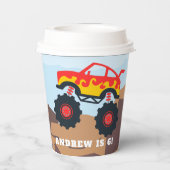 モンスタートラックボーイ誕生日パーティー 紙コップ (裏面)