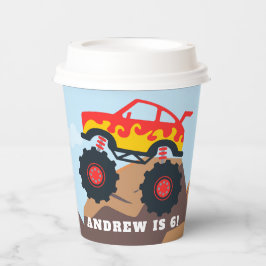モンスタートラックボーイ誕生日パーティー 紙コップ