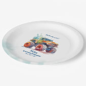 モンスタートラックボーイ誕生日 ペーパープレート (アングル)