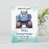 モンスタートラックボーイ誕生日 招待状 (スタンド正面)