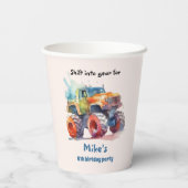 モンスタートラックボーイ誕生日 紙コップ (裏面)