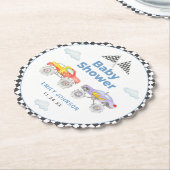 モンスタートラックボーイ赤ちゃんシャワー ペーパーコースター
