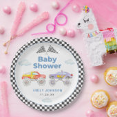 モンスタートラックボーイ赤ちゃんシャワー ペーパープレート (パーティー)