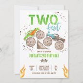 モンスタートラックボーイ高速2歳の誕生日パーティー 招待状 (正面)