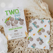 モンスタートラックボーイ高速2歳の誕生日パーティー 招待状