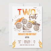 モンスタートラックボーイ高速2歳の誕生日パーティー 招待状 (正面)