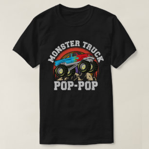 モンスタートラックポップ・アートのマッチングポップ・アートのファミリーグランドパ Tシャツ