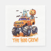 モンスタートラックモダンブークルクルキュートハロウィーン スタンダードランチョンナプキン (正面)