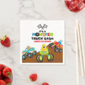 モンスタートラックモンスターズ誕生日 スタンダードカクテルナプキン (インサイチュ)