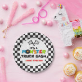 モンスタートラックモンスターズ誕生日 ペーパープレート (パーティー)