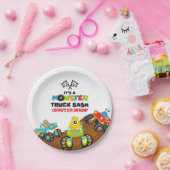 モンスタートラックモンスターズ誕生日 ペーパープレート (パーティー)