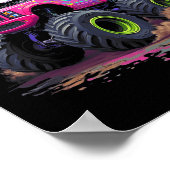 モンスタートラックユニコーン誕生日パーティモンスタートラック ポスター (角)