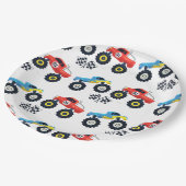 モンスタートラックラリーバースデーパーティー紙プレート ペーパープレート (アングル)