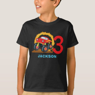 モンスタートラックラリーボーイ誕生パーティーの衣装 Tシャツ