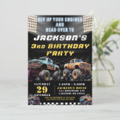 モンスタートラックラリー少年の誕生日パーティー 招待状 (スタンド正面)