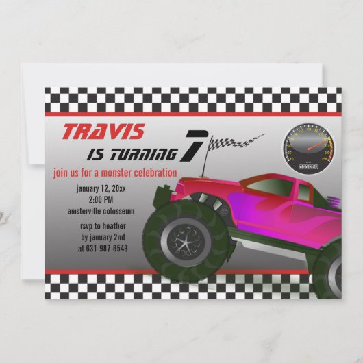 モンスタートラックラリー招待状 招待状 (正面)