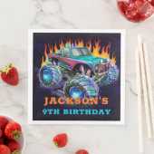 モンスタートラックラリー誕生日パーティナプキンス (インサイチュ)