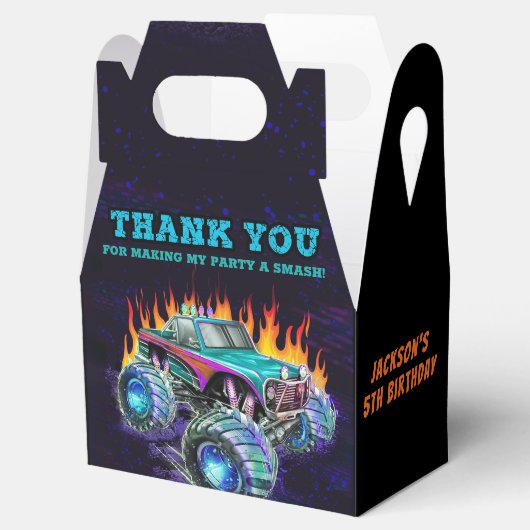 モンスタートラックラリー誕生日パーティーお願いボックス フェイバーボックス (オープン)