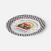 モンスタートラックラリー誕生日パーティーの装飾 ペーパープレート (アングル)