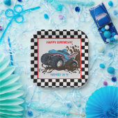 モンスタートラックラリー誕生日パーティーの装飾 ペーパープレート (パーティー)