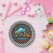 モンスタートラックラリー誕生日パーティーの装飾 ペーパープレート (パーティー)