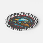 モンスタートラックラリー誕生日パーティーの装飾 ペーパープレート (アングル)