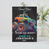 モンスタートラックラリー誕生日パーティー サンキューカード (スタンド正面)