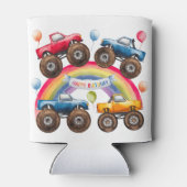 モンスタートラックレインボーボーボーイ誕生日バッシュフリット 缶クーラー (裏面)