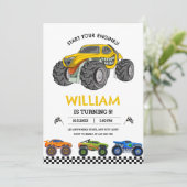 モンスタートラックレース誕生日招待状、ボーイズパーティー (スタンド正面)