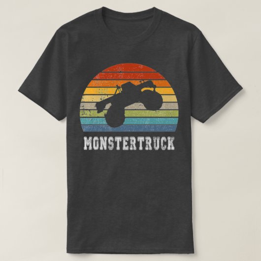 モンスタートラックヴィンテージデザイン Tシャツ (デザイン正面)