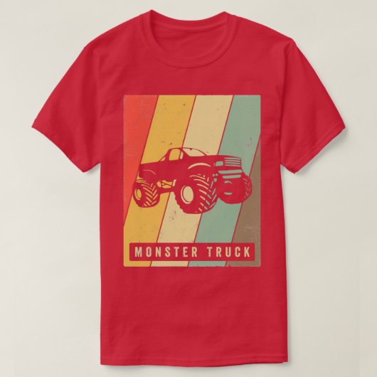 モンスタートラックヴィンテージレトロスポーツ Tシャツ (デザイン正面)