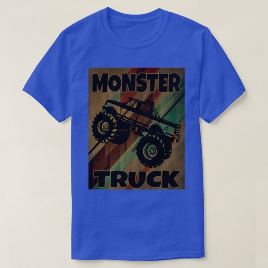 モンスタートラックヴィンテージ4WD SUV大型の車をピックアップ Tシャツ (デザイン正面)