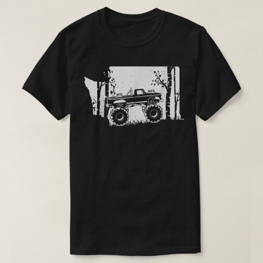 モンスタートラックヴィンテージ – ワシントンのオフロード森林 Tシャツ (デザイン正面)