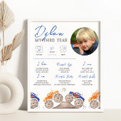 モンスタートラック写真マイルストーンのサイン ポスター