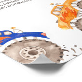 モンスタートラック写真マイルストーンのサイン ポスター (角)