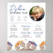 モンスタートラック写真マイルストーンのサイン ポスター (正面)