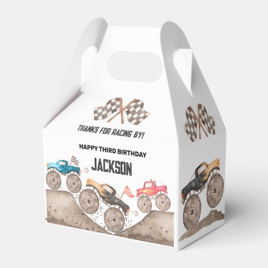 モンスタートラック切妻箱贈答箱 フェイバーボックス (正面サイド)