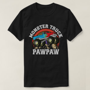 モンスタートラック前足マッチング家族おじいちゃん Tシャツ