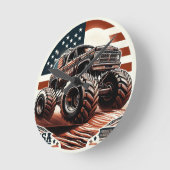 モンスタートラック壁時計 ラウンド壁時計 (傾斜)