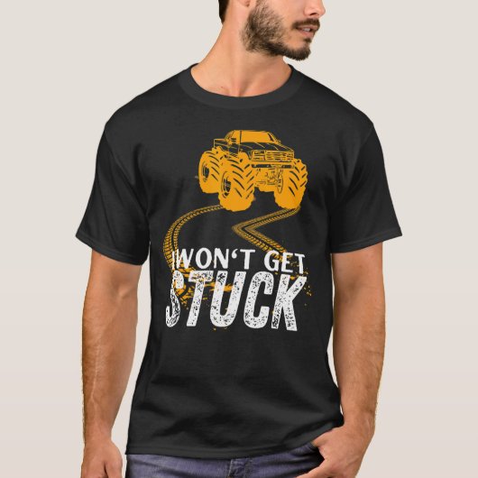 モンスタートラック失ったが動かなくなるが動かない Tシャツ (正面)