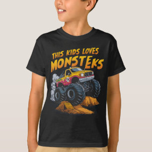 モンスタートラック威厳のあるが土の山を征服 Tシャツ