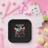 モンスタートラック子供の誕生日パーティの招待状 ペーパープレート (パーティー)