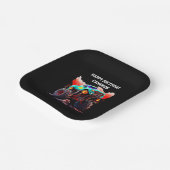 モンスタートラック子供の誕生日パーティの招待状 ペーパープレート (傾斜あり)