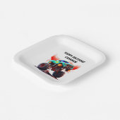 モンスタートラック子供の誕生日パーティの招待状 ペーパープレート (傾斜あり)