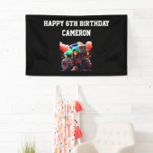 モンスタートラック子供の誕生日パーティの招待状 横断幕 (インサイチュ)