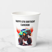 モンスタートラック子供の誕生日パーティー 紙コップ (正面)