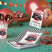 モンスタートラック市松模様にースマッシュ国旗1歳の誕生日 紙コップ