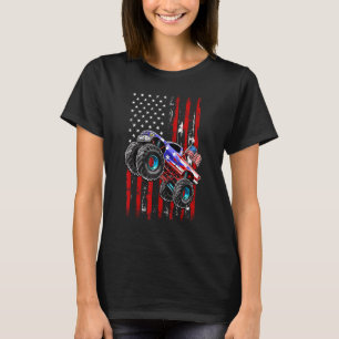 モンスタートラック幼児ボーイズ米国国旗Usa Patriotic J Tシャツ