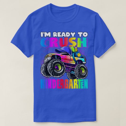 モンスタートラック幼稚園を押し潰す準備ができて Tシャツ (デザイン正面)