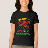 モンスタートラック幼稚園スタート トライブレンドTシャツ (正面)
